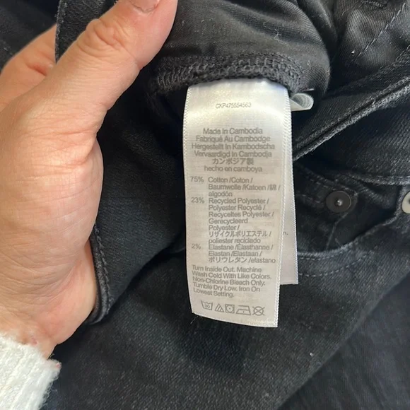 NWOT Madewell Plus Kick Out Crop Jeans Mid-rise Black Rinse flare Wash Size 14W - Picture 10 of 10